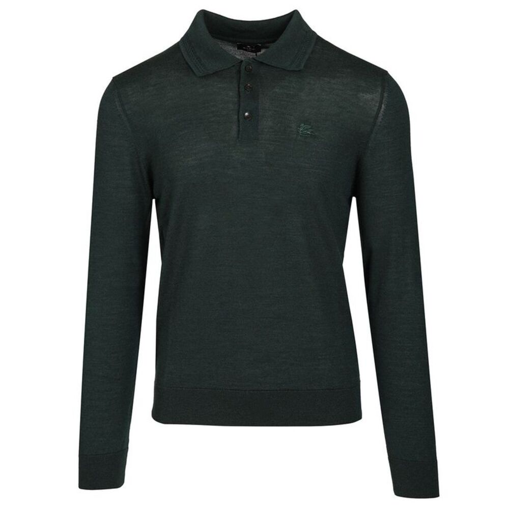 Etro Men Wool And Silk Polo Shirt